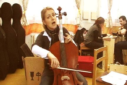 music as a sport enthused cello teacher singing